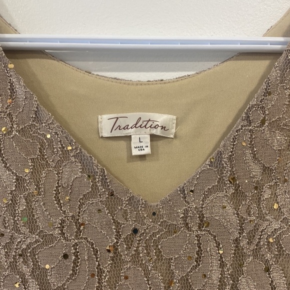 2‎ Piece Tank Lace Overlay With Lace Cardigan - Picture 7 of 16